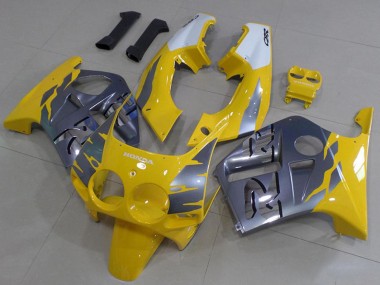 Best 1988-1989 Honda CBR250RR MC19 Motorcycle Fairings - White Yellow Silver UK