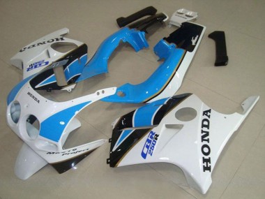 Best 1988-1989 Honda CBR250RR MC19 Motorcycle Fairing - White Light Blue Glossy Black UK