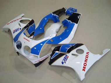 Best 1988-1989 Honda CBR250RR MC19 Motorcycle Fairings - White Light Blue Glossy Black UK