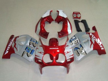 Best 1988-1989 Honda CBR250RR MC19 Motorcycle Fairings - Silver White Red UK