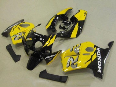 Best 1988-1989 Honda CBR250RR MC19 Motorcycle Fairings - Yellow Glossy Black UK