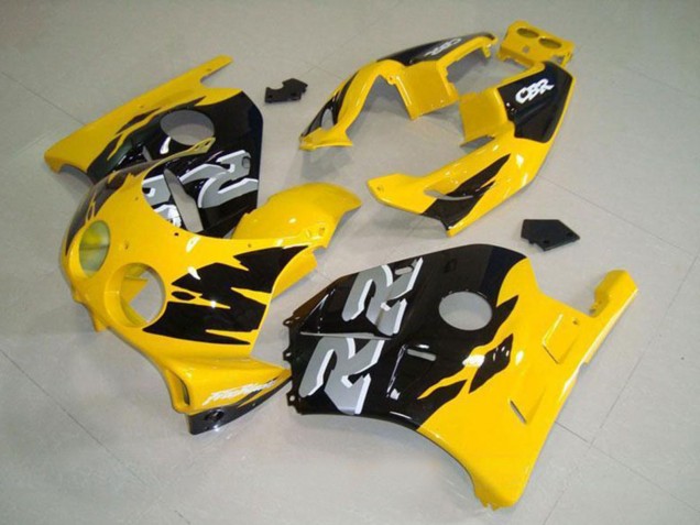 1990-1998 Honda CBR250RR MC22 Motorcycle Fairing - Yellow Glossy Black UK