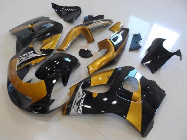 Best 1996-2000 Suzuki GSXR 600 Motorcycle Fairings - Gold Black UK