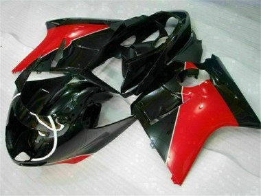 Best 1996-2007 Honda CBR1100XX Blackbird Motorcycle Fairings - Red Glossy Black UK
