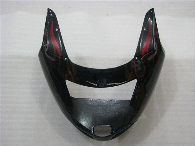 1996-2007 Honda CBR1100XX Blackbird Abs Motorcycle Fairings - Glossy Black Red Flame UK