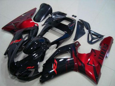 Best 1998-1999 Yamaha YZF R1 Motorcycle Fairings - Glossy Black Red UK