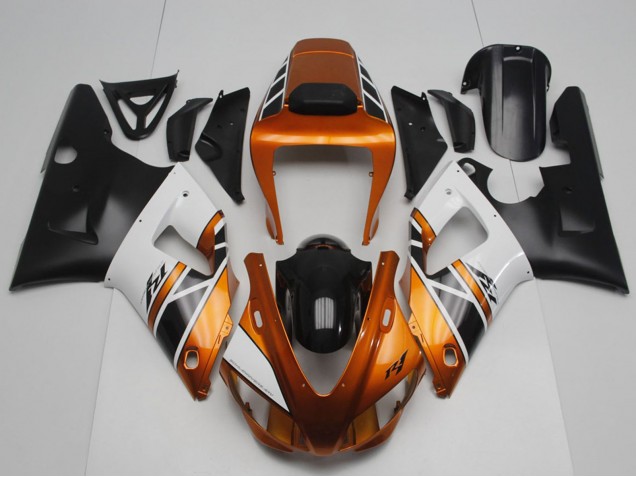 1998-1999 Yamaha YZF R1 Motorcycle Fairings - Orange Gold Grey White Black UK