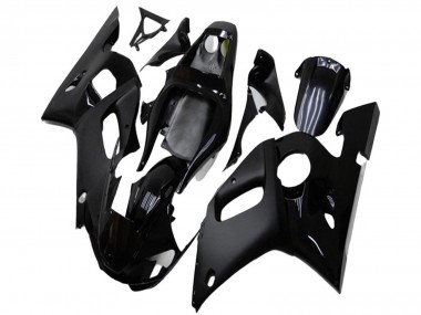 Best 1998-2002 Yamaha YZF R6 Motorcycle Fairings - Glossy Black Matte Black UK