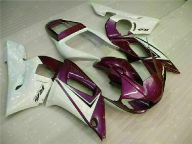 Best 1998-2002 Yamaha YZF R6 Motorcycle Fairings - White Purple UK