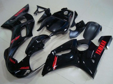 Best 1998-2002 Yamaha YZF R6 Motorcycle Fairings - Glossy Black Red Decals UK