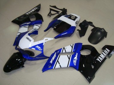 Best 1998-2002 Yamaha YZF R6 Motorcycle Fairings - White Blue Glossy Black Champions UK