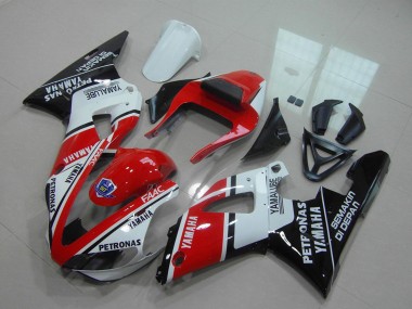 Best 2000-2001 Yamaha YZF R1 Motorcycle Fairings - Red White Glossy Black Petronas Yamalube UK