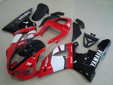 Best 2000-2001 Yamaha YZF R1 Motorcycle Fairings - Red White Glossy Black UK