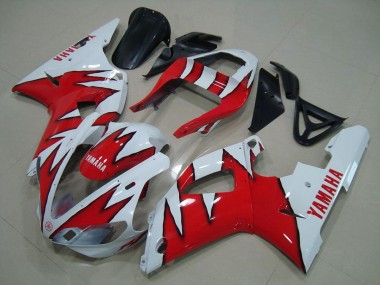 Best 2000-2001 Yamaha YZF R1 Motorcycle Fairings - White Red UK