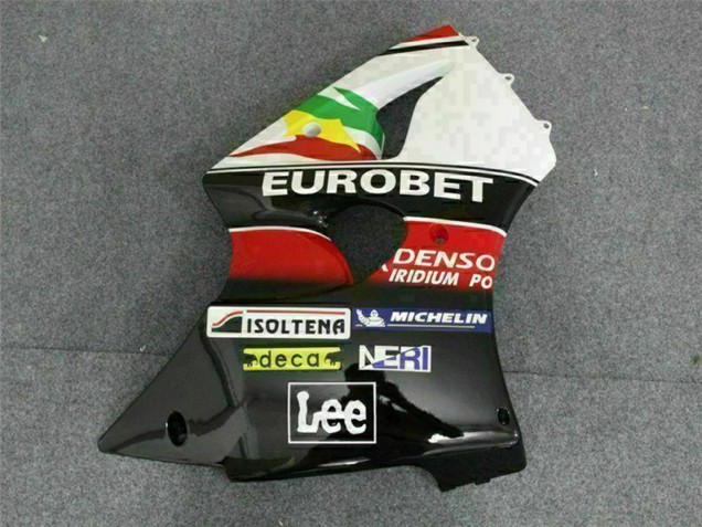 2000-2002 Kawasaki ZX6R Motorcycle Fairings - White Red Yellow Green Glossy Black Star EuroBet UK