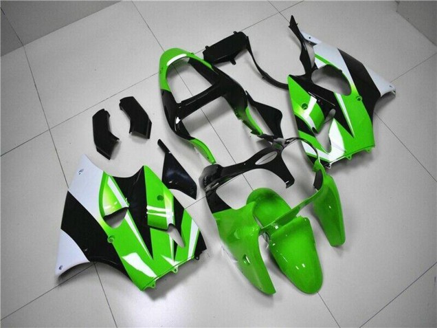2000-2002 Kawasaki ZX6R Motorcycle Fairing Kits - Green White Black UK