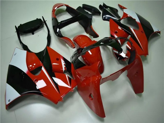 2000-2002 Kawasaki ZX6R Motorcycle Fairings - White Red Glossy Black UK