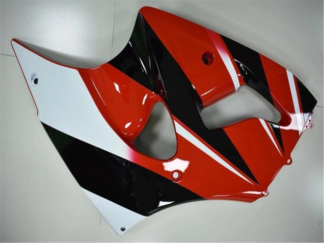 2000-2002 Kawasaki ZX6R Motorcycle Fairings - White Red Glossy Black UK