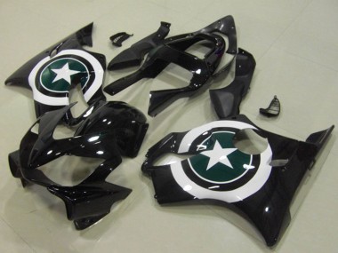 Best 2001-2003 Honda CBR600 F4i Motorcycle Fairings - White Glossy Black Star UK