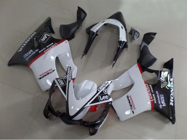 2001-2003 Honda CBR600 F4i Motorcycle Fairings - White Red Glossy Black Carrera Lee UK