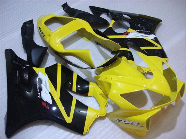 2001-2003 Honda CBR600 F4i Motorcycle Fairing - Yellow Glossy Black UK