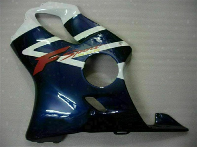 2001-2003 Honda CBR600 F4i Motorcycle Fairings - White Blue Black Stripe UK
