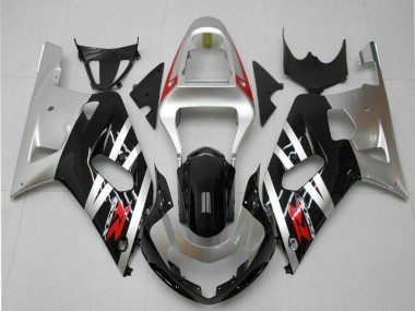 Best 2001-2003 Suzuki GSXR 600/750 Motorcycle Fairings - Silver Glossy Black Red UK