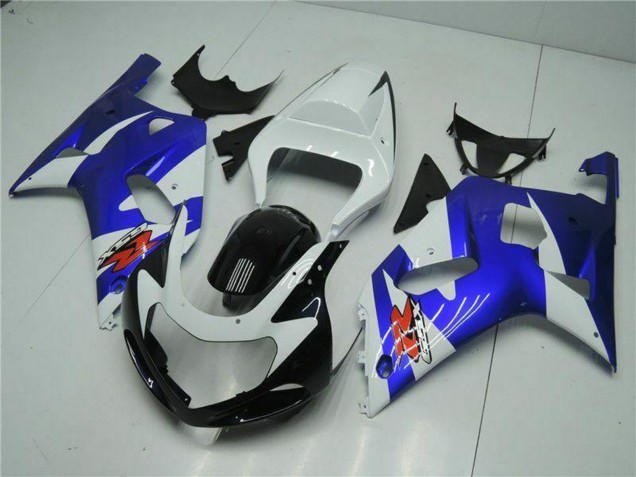 2001-2003 Suzuki GSXR 600/750 Motorcycle Fairings - White Blue Black UK