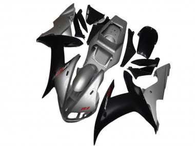 Best 2002-2003 Yamaha YZF R1 Motorcycle Fairings - Silver Matte Black UK