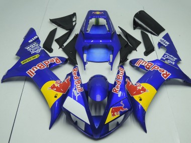 Best 2002-2003 Yamaha YZF R1 Motorcycle Fairings - Blue Yellow Red Bull UK