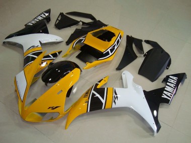 Best 2002-2003 Yamaha YZF R1 Motorcycle Fairings - Yellow White Black Anniversary UK
