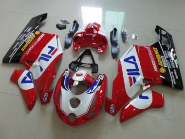 Best 2003-2004 Ducati 749 999 Motorcycle Fairings - White Red Blue Glossy Black Fila UK