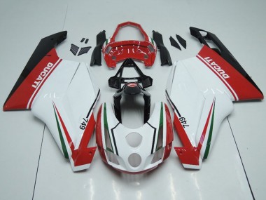 Best 2003-2004 Ducati 749 Motorcycle Fairings - White Red Green Glossy Black UK