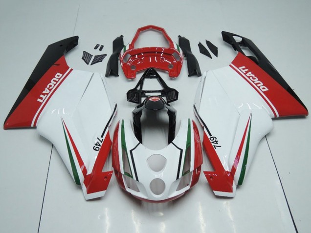 2003-2004 Ducati 749 Motorcycle Fairings - White Red Green Glossy Black UK