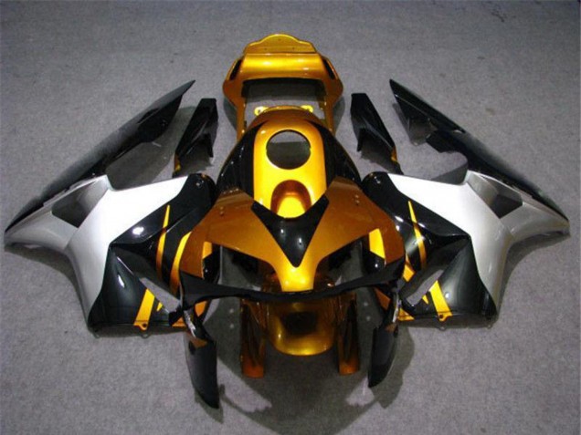 2003-2004 Honda CBR600RR Motorcycle Fairing - Silver Gold Glossy Black UK