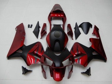 Best 2003-2004 Honda CBR600RR Motorcycle Fairings - Red Matte Black Stripe UK