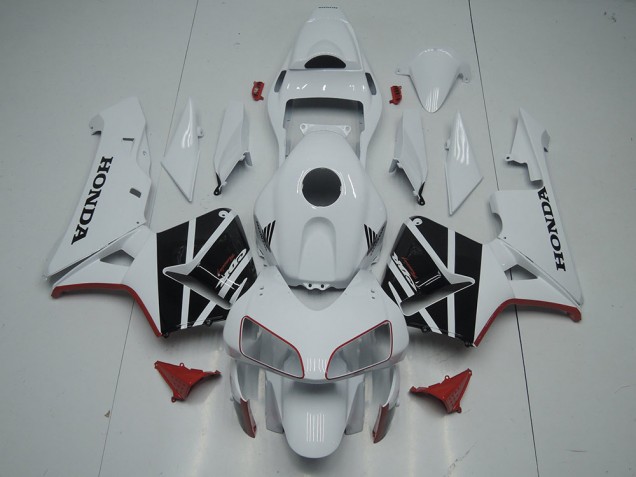 2003-2004 Honda CBR600RR Motorcycle Fairing - White Glossy Black UK