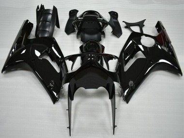 Best 2003-2004 Kawasaki ZX6R Motorcycle Fairing - Glossy Black UK