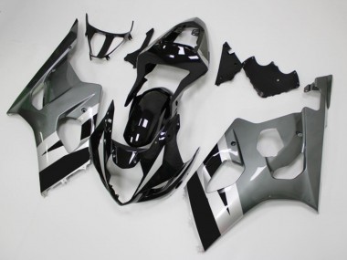 Best 2003-2004 Suzuki GSXR 1000 Motorcycle Fairings - Glossy Black Silver Grey UK