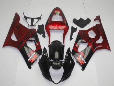 Best 2003-2004 Suzuki GSXR 1000 Motorcycle Fairing - Red Glossy Black UK