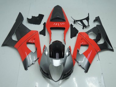 Best 2003-2004 Suzuki GSXR 1000 Motorcycle Fairing - Red Silver Black UK