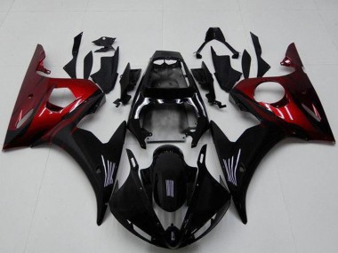 Best 2003-2004 Yamaha YZF R6 Motorcycle Fairing Kits - Glossy Black Red UK
