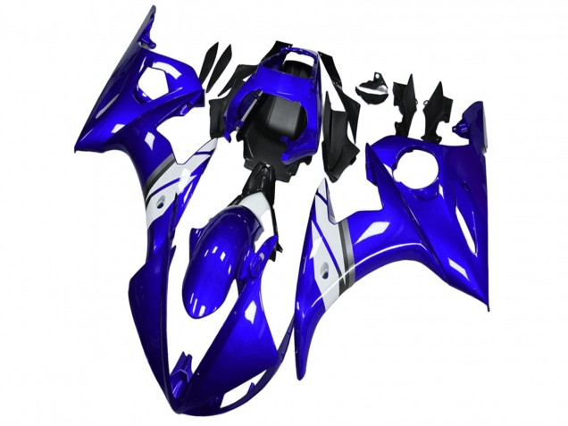 2003-2004 Yamaha YZF R6 Motorcycle Fairings - Blue White UK