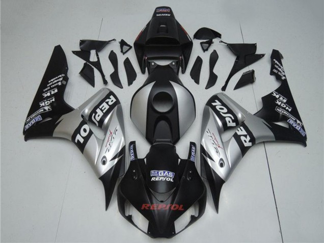 2004-2005 Honda CBR1000RR Motorcycle Fairings - Silver Glossy Black Repsol UK