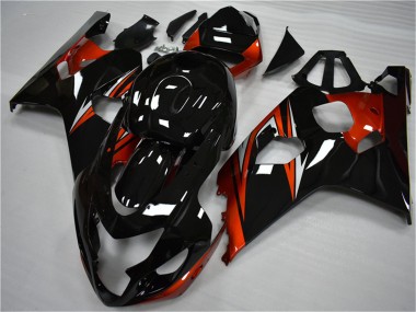 Best 2004-2005 Suzuki GSXR 600/750 Motorcycle Fairings - Glossy Black Red Stripe UK