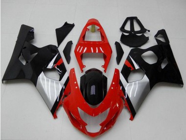 Best 2004-2005 Suzuki GSXR 600/750 Motorcycle Fairings - Red Silver Black UK