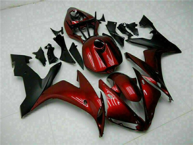 2004-2006 Yamaha YZF R1 Motorcycle Fairings - Maroon Red Matte Black UK