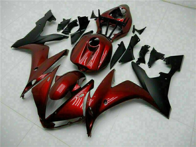 2004-2006 Yamaha YZF R1 Motorcycle Fairings - Maroon Red Matte Black UK