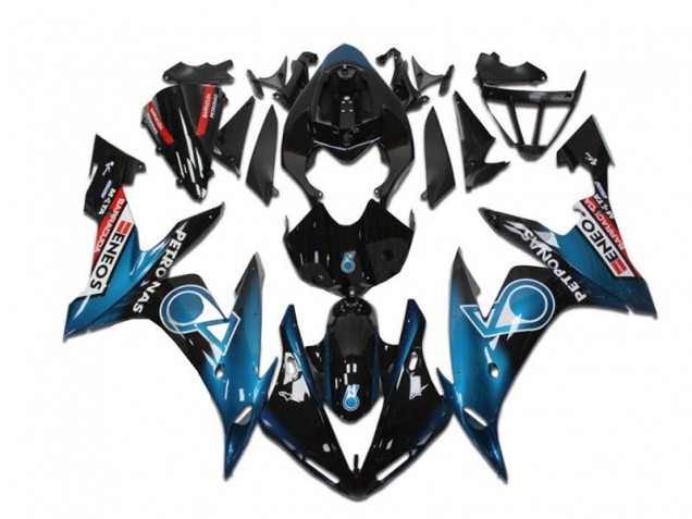 2004-2006 Yamaha YZF R1 Motorcycle Fairings - Teal Blue Glossy Black Red Petronas ENEOS UK