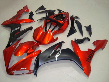 Best 2004-2006 Yamaha YZF R1 Motorcycle Fairings - Red Matte Black UK